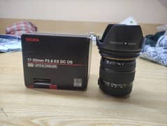 DSLR Sigma 17-55 F2.8 Lence Cannon Mount