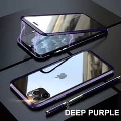 Double-Sided Glass Magnetic Metal Case for iPhone 14 Pro Max