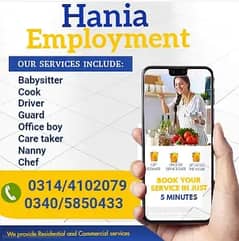 Nurse / Patient care / Nanny / House maids / Cook / Chef / Driver