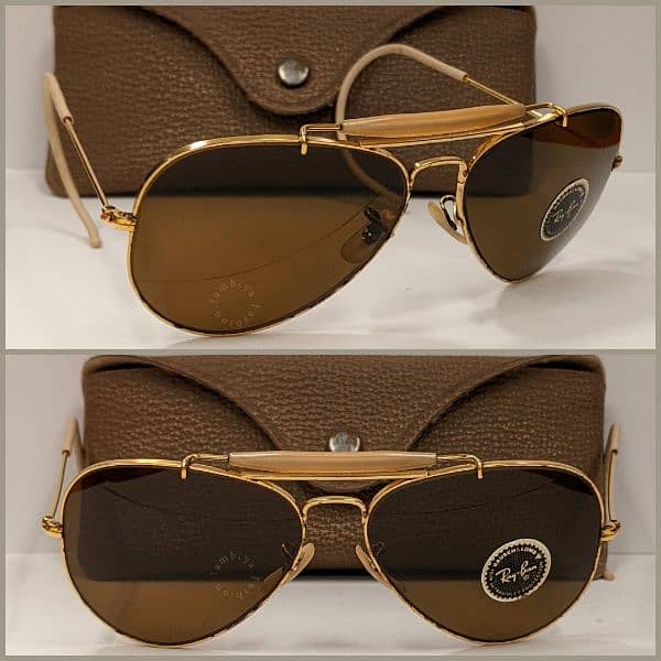 Ray Ban Bausch and Lomb USA Sunglasses, Gold Plated, Vintage 6