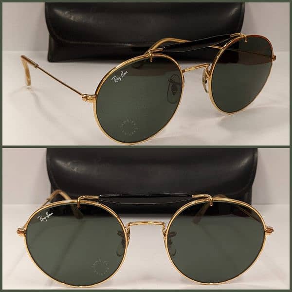 Ray Ban Bausch and Lomb USA Sunglasses, Gold Plated, Vintage 7