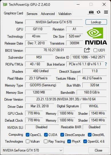 Nvidia GTX 570 2