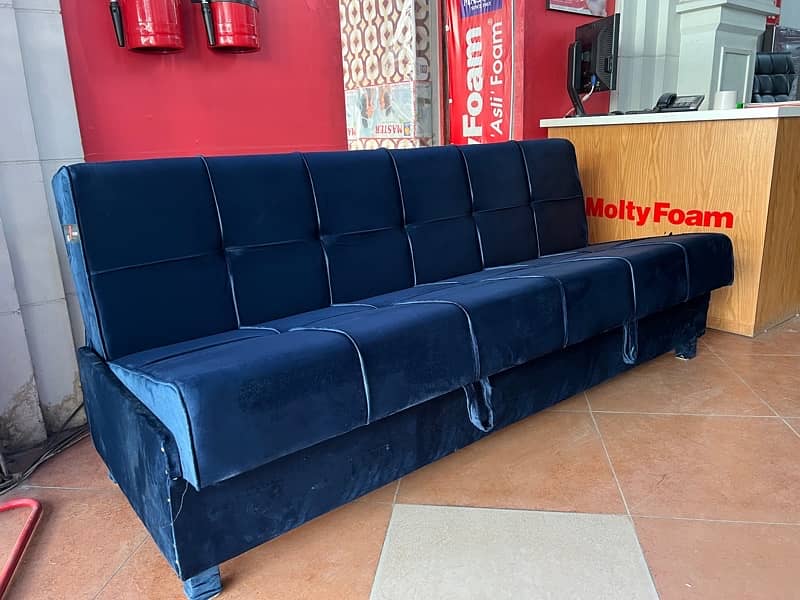 SOFA CUM BED (2in1)(SOFA+BED)(Molty foam)(10 years warranty) unlimited 0