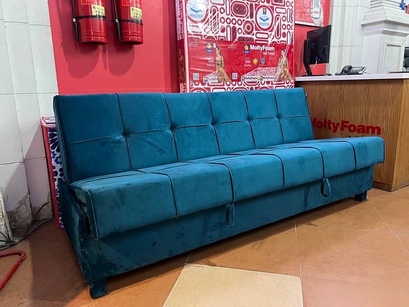 SOFA CUM BED (2in1)(SOFA+BED)(Molty foam)(10 years warranty) unlimited 4