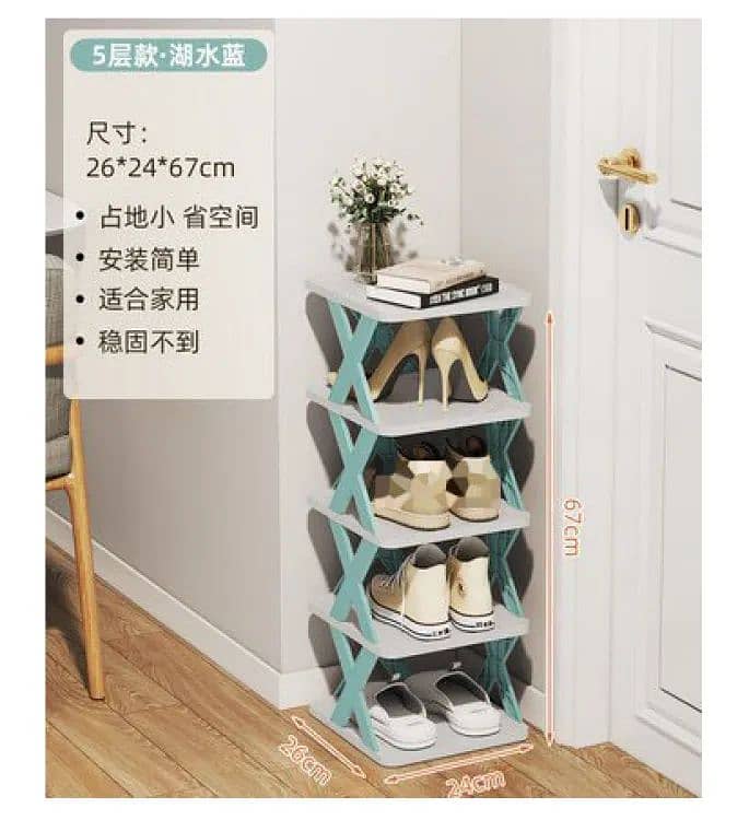 5 Layers Stackable Vertical Space Saving Shoe Storage Rack Bookshelf O 3