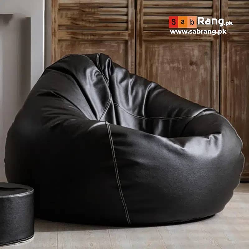 bean bag / leather bean bag / Leather bean bag /sofa cum bed Bean bag 2