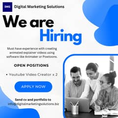 Youtube Video Creator animator Required - Lahore / Karachi / Islamabad