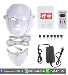 Light LED Facial Mask with Neck Face Care Treatment Beauty Anti Acne
