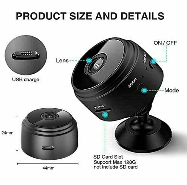 Mini Wireless Camera Wifi IP Home Security 1080P HD Night Vision 4