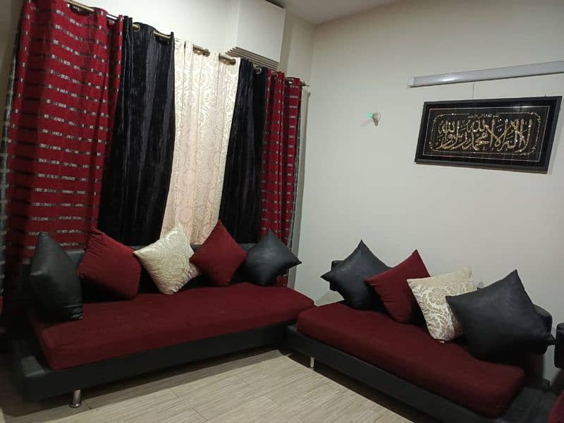 3 piece  Sofa set with Curtains 4