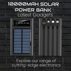 10000mah solar support mobile power bank