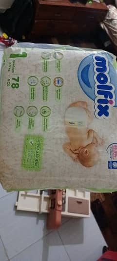 molfix diaper size 1 (new born) brand new sealed packed.