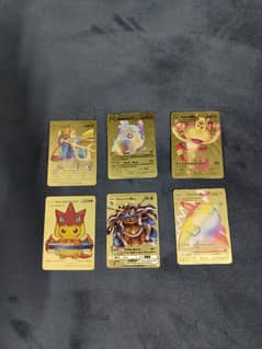 Pokemon cards 6 golden cards