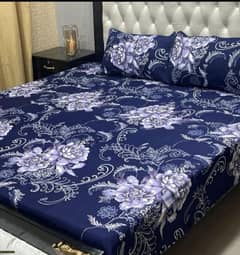 3 Pcs Crystal cotton bedsheet premium quality