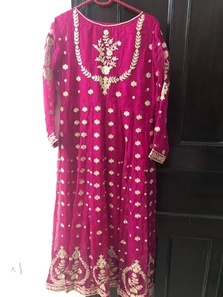 pink long maxi/frock shaposh brand and lehnga choli for 2800 3pc 1