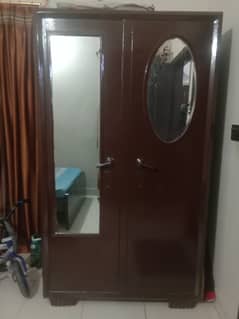 Heavy thick metal, Steel cupboard almirah 2 door with locker