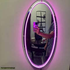 Pink Neon Selfie Acrylic Mirror For Room Walls