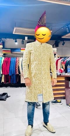 Barat Sherwani with shoes and kulla