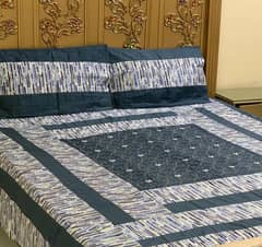3 Pcs cotton Patchwork Double Bedsheets