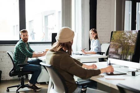 Indoor office online work