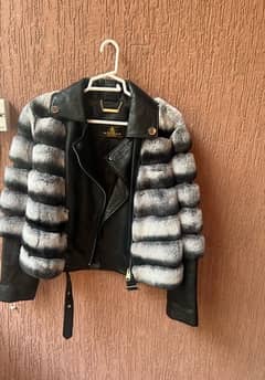 Pure Chinchilla Fur Leather Jacket