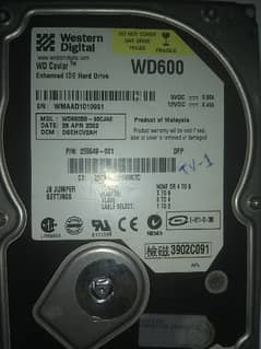 computer hard disk for sale only 600 pkr model wd600 . . 60 gb