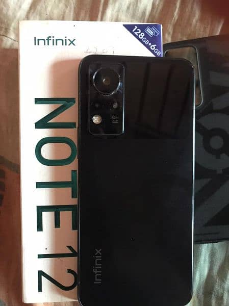 infinix note 12 condition 10by10 with full box original charge 6.128gb 1