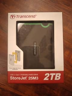 Transcend 2 TB External Portable Harddisk USB3.1 HDD NVME SSD