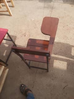 school desk and chairs