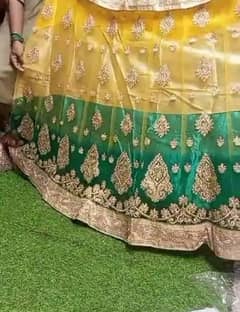 Mayoon Mehndi Bridal Party Wear lehenga Avaiable for Sale