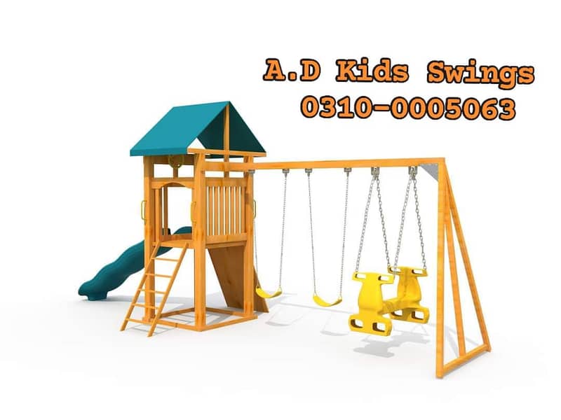 Tree House|Parks swings|Indoor Swings| Wooden Play House Trampoline 1