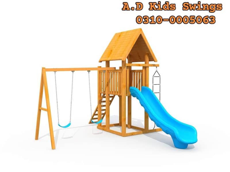 Tree House|Parks swings|Indoor Swings| Wooden Play House Trampoline 16