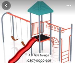 Parks swings|Kids Slide| Wooden Play House  Trampoline