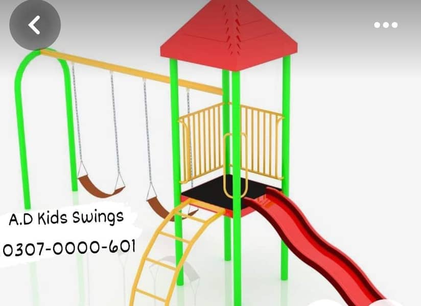 Parks swings|Kids Slide| Wooden Play House  Trampoline|A. D Swing Kids 5