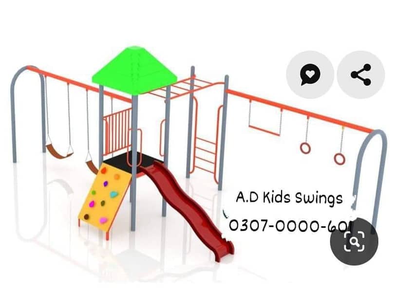 Parks swings|Kids Slide| Wooden Play House  Trampoline|A. D Swing Kids 2