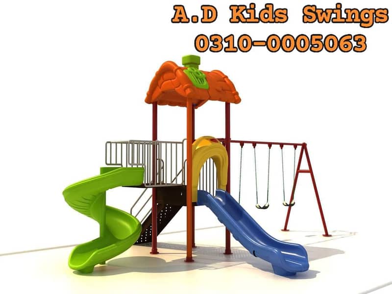 Parks swings|Kids Slide| Wooden Play House  Trampoline|A. D Swing Kids 4