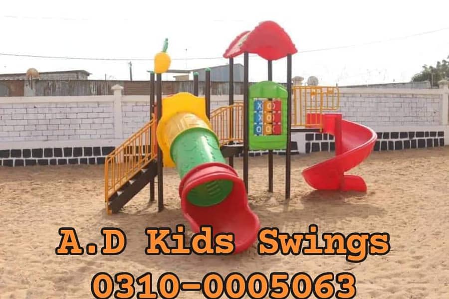 Parks swings|Kids Slide| Wooden Play House  Trampoline|A. D Swing Kids 0