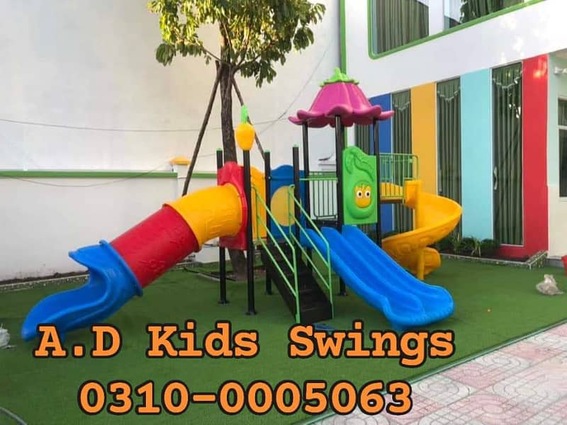 Parks swings|Kids Slide| Wooden Play House  Trampoline|A. D Swing Kids 7