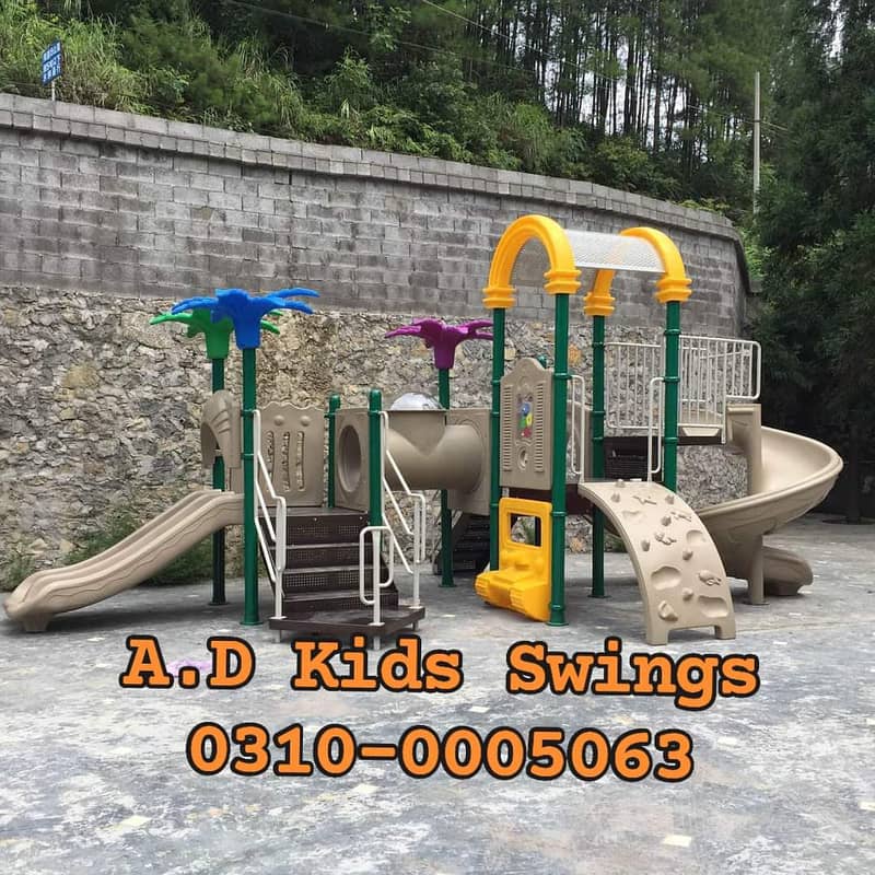 Parks swings|Kids Slide| Wooden Play House  Trampoline|A. D Swing Kids 8