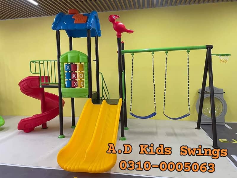 Parks swings|Kids Slide| Wooden Play House  Trampoline|A. D Swing Kids 10