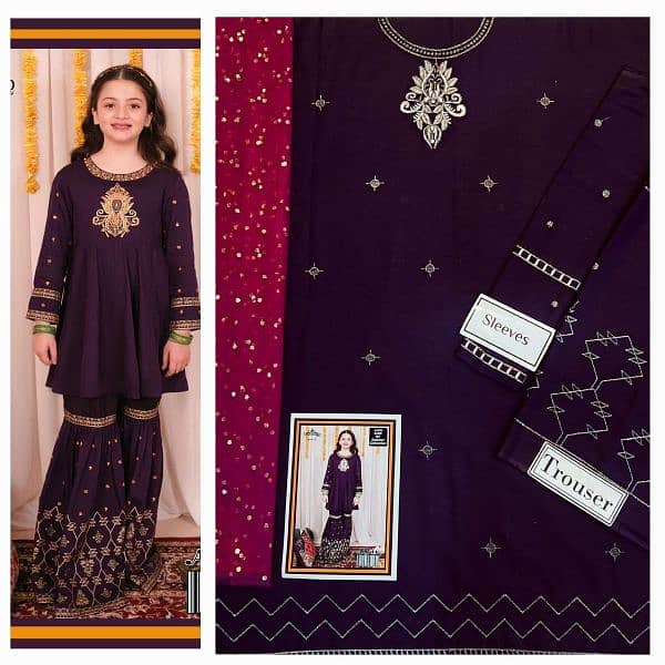 Maira  B  Kids 3 pieces lawn  for order 03017186072 2