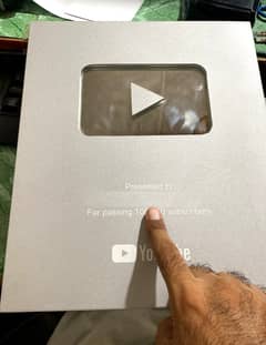 YouTube Silver Play Button Free Delivery Price Rs. 2500