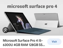 Microsoft surface pro 4 i5 6th generation