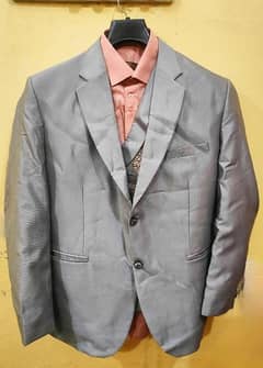 Groom's Pant coat in grey color