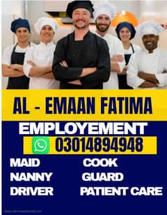 Maids / House Maids / cook / Nanny , chef / Baby Sitter maid availabl