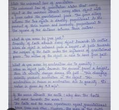 hand writting work