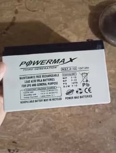 powermax new 12v 7.2amp dry battery