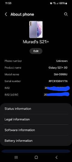 samsung  S21 plus 8/128 snapdragon 888 varient