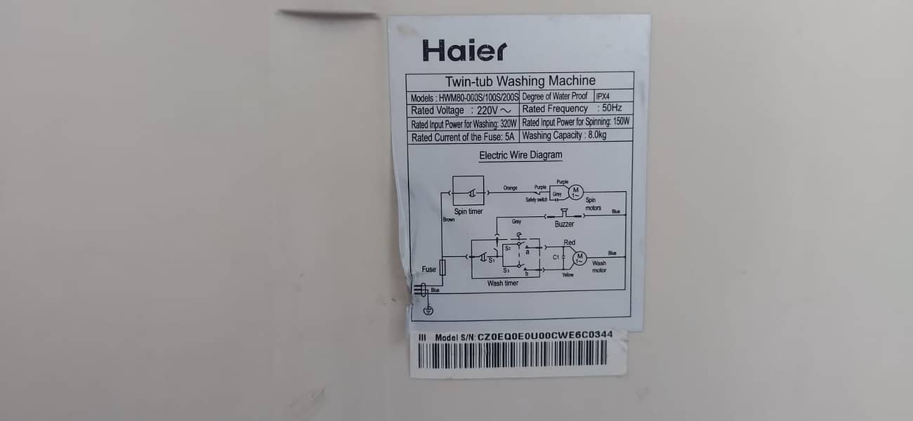 Haier Washing Machine with Dryer 10