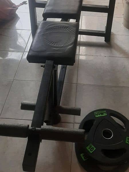 Gym Equipment Set : Dumbles, Plates, Rods Bench press 4